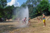 Wasserspiele bei der FFW Wallsbüll