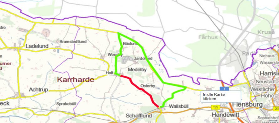 Vollsperrung L1 Wallsbüll – Medelby